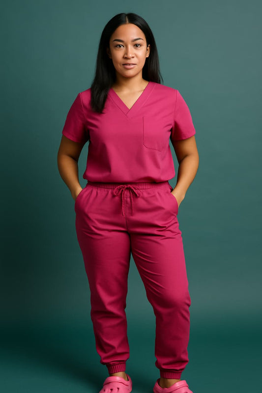 Women Jogger Scrub Set - 4 Way Strecth Comfort